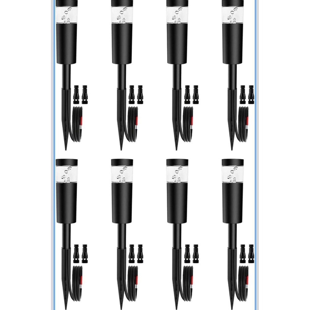 DOREIO 5W Low Voltage Pathway Lights 8 Pack 12V LED IP65 Warm White Outdoor Yard